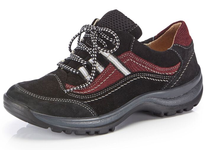 ELENA EDEN Schn&uuml;rschuh aus teilweise gepr&auml;gtem Nubukleder 