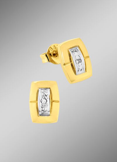 Moderne Ohrstecker mit Diamanten 