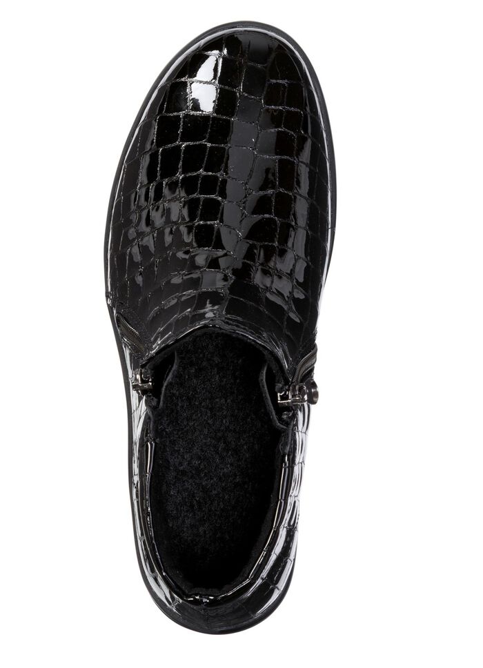 ELENA EDEN, bequeme Damen-Boots, Weite H, mit herausnehmbarem Fussbett SCHWARZ