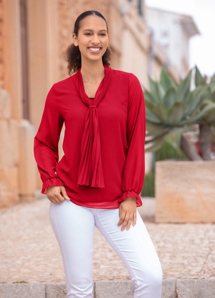 Tunika mit Bindeschluppe ROT