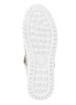 ELENA EDEN Slipper aus Rind-Nappaleder mit braunem Besatz KIESEL