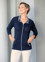 Shirtjacke mit durchgehendem Reissverschluss 