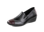 ELENA EDEN, bequeme Damen-Slipper, Weite H, mit herausnehmbarem Fussbett SCHWARZ-CHIANTI-GRAU