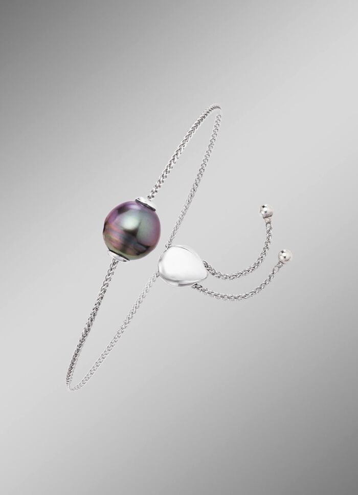 Armband mit Tahiti-Zuchtperle in Barockform 