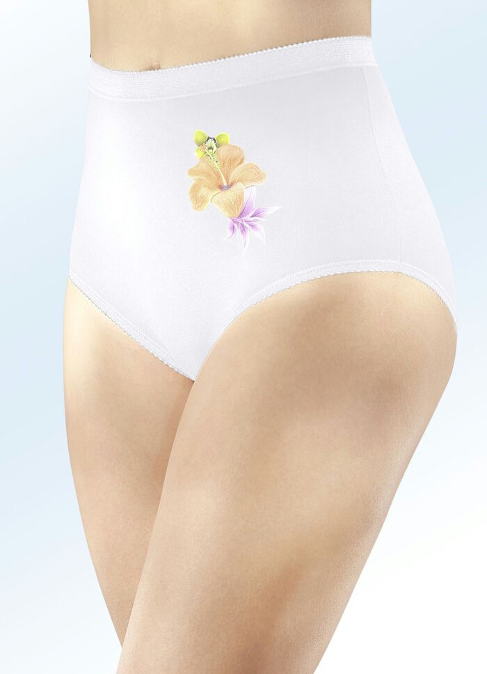 F&uuml;nferpack Slips mit Blumenmotiv 