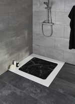 Sicherheits-Einlagen mit Marmor-Dessin SCHWARZ-WEISS