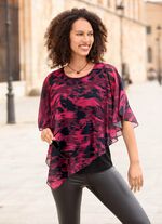 Poncho-Tunika mit eingearbeitetem Top 