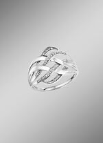 Durchbrochener Damenring mit 19 Diamanten 