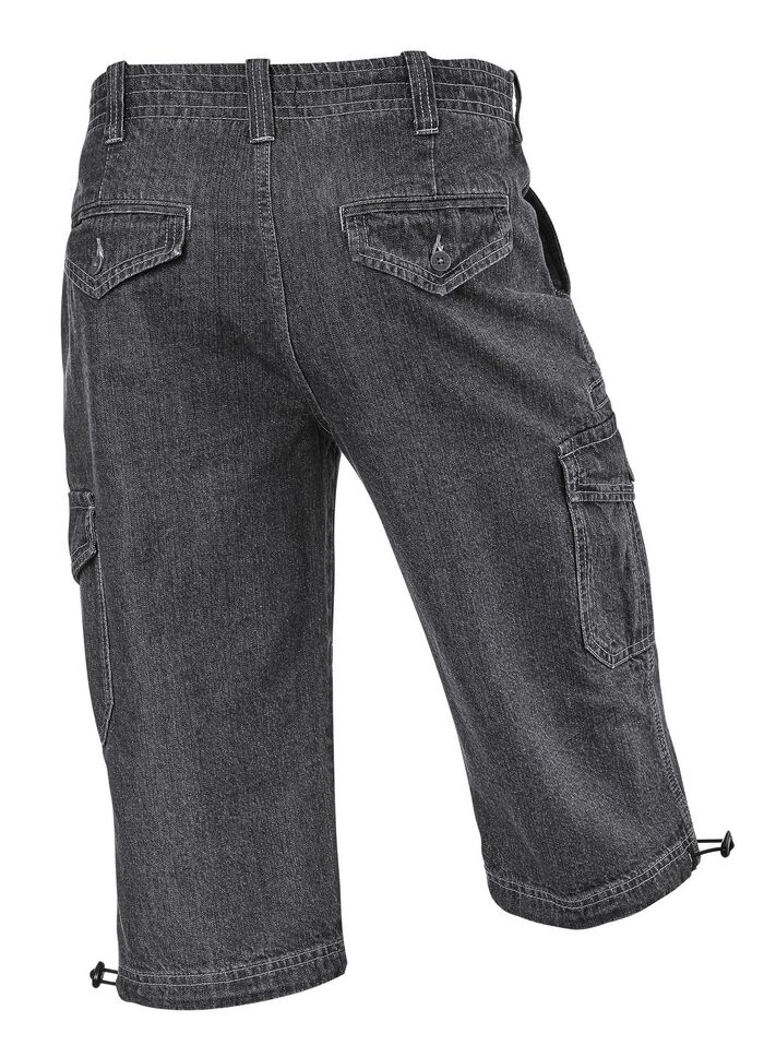 Jeans-Bermudas mit Cargotaschen in 3 Farben 