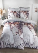 Microfaser-Bettw&auml;sche-Garnitur mit Reissverschluss 