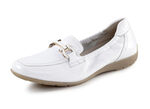 ELENA EDEN, elegante Damen-Slipper, Weite G, mit herausnehmbarem Fussbett WEISS