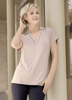 Poloshirt mit Lochstickerei 