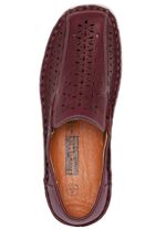 ELENA EDEN Slipper aus schattiertem Nappaleder BURGUND