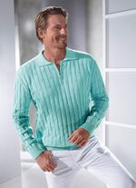 Polopullover mit kurzem Reissverschluss in 3 Farben 