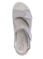 ELENA EDEN, bequeme Damen-Sandalen, Weite G, mit herausnehmbarem Fussbett GRAU