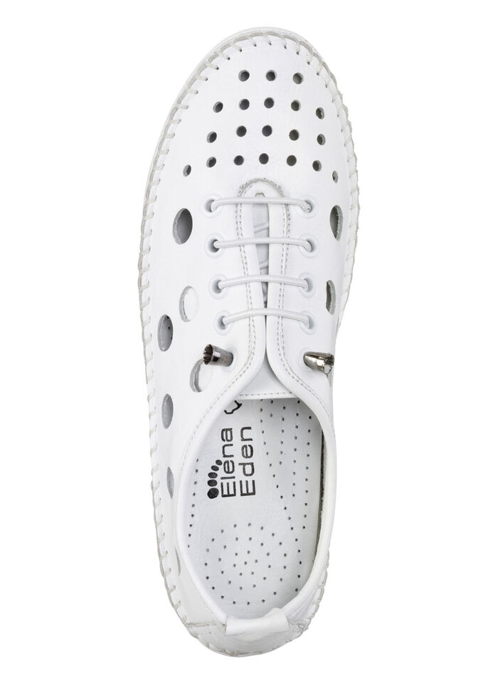 ELENA EDEN, sommerliche Damen-Slipper, Weite G, mit herausnehmbarem Fussbett WEISS