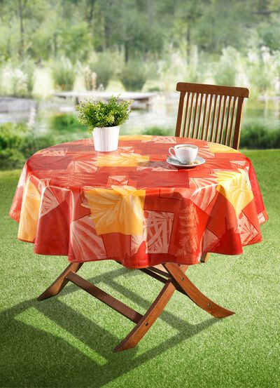 Wachstuch-Serie mit farblich abgestimmtem Schr&auml;gband 