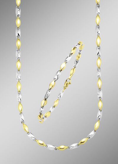 Fantasieketten-Garnitur in Bicolor 