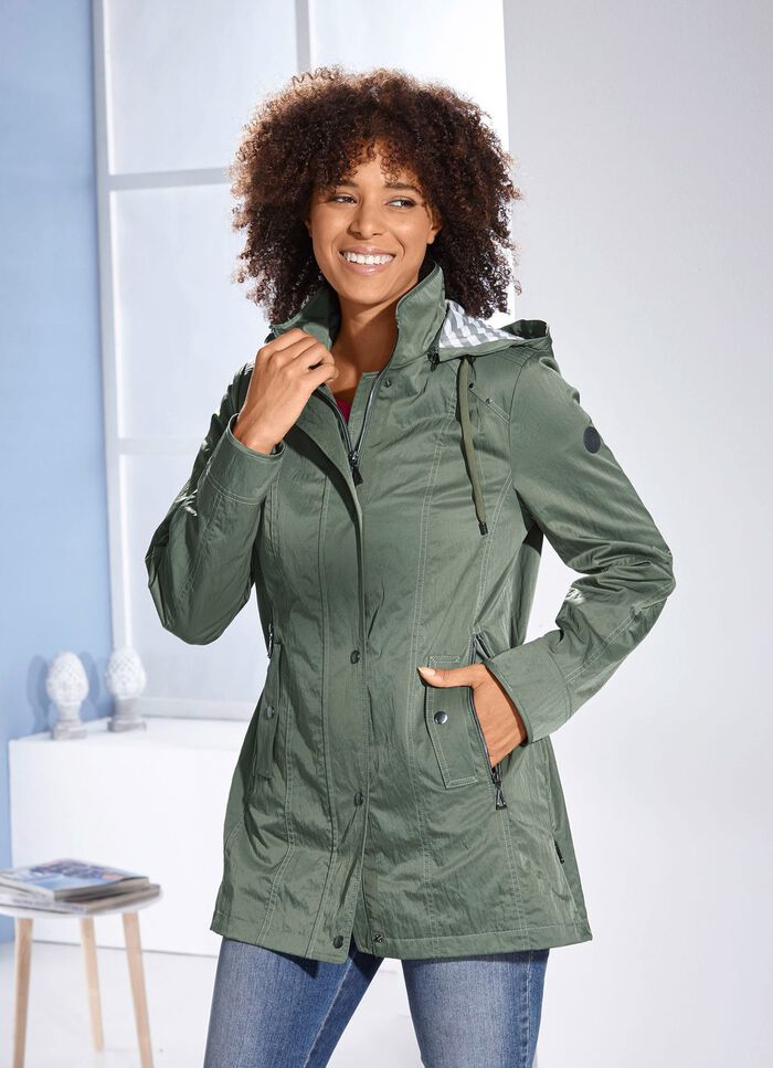 Jacke mit Schub- und Rei&szlig;verschlusstaschen OLIV