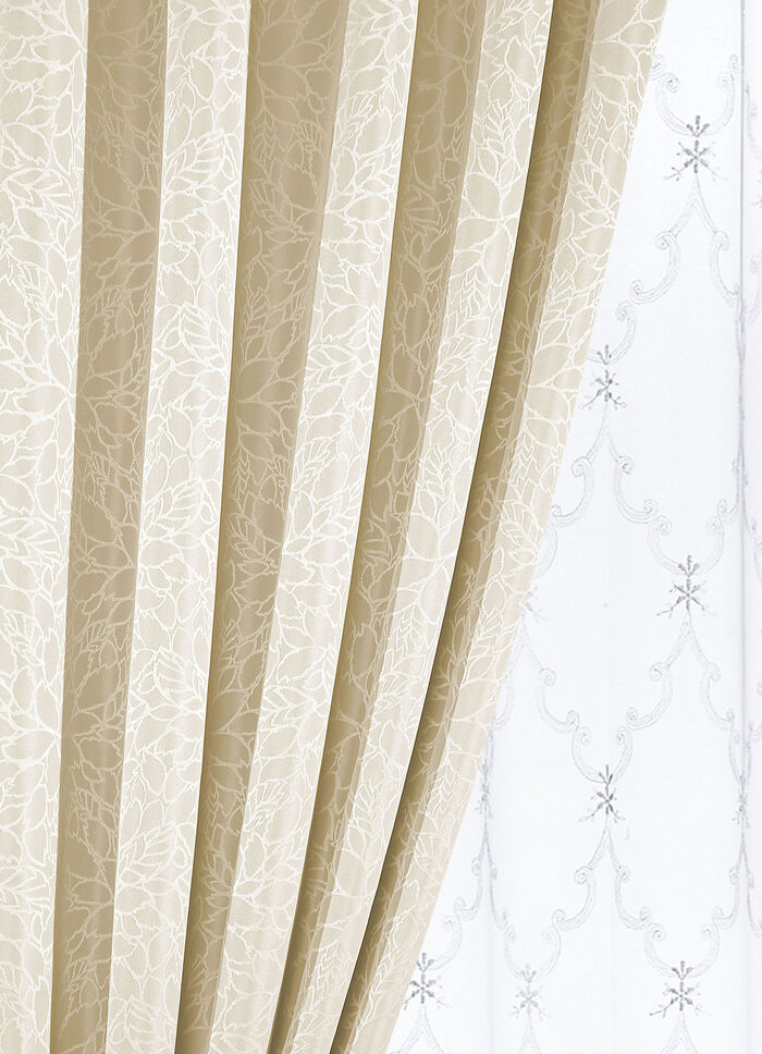 Übervorhang-Garnitur mit Universalschienenband CREME