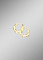 Creolen mit Weissgoldblüten 