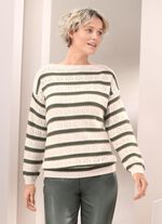 Pullover mit Glitzerakzenten ECRU-OLIV-BEIGE