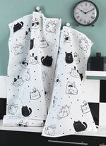 Geschirrt&uuml;cher aus Halbleinen, 3er-Set 