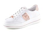 Remonte Sneaker mit Metallic-Bes&auml;tzen WEISS-ROS&Eacute;GOLD