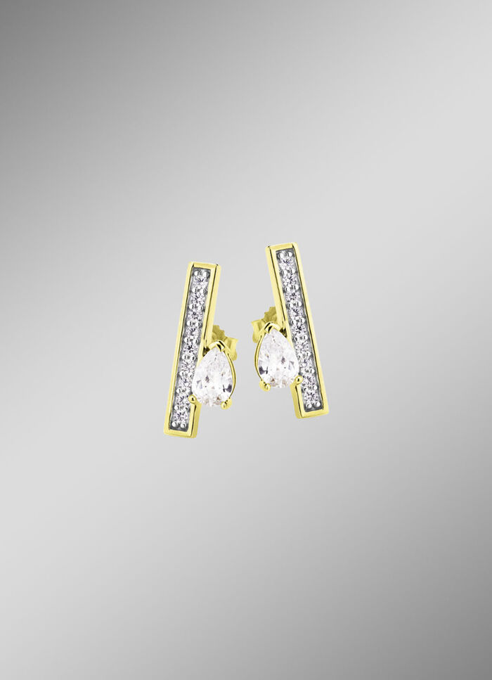 Interessante Ohrstecker mit Zirkonia 