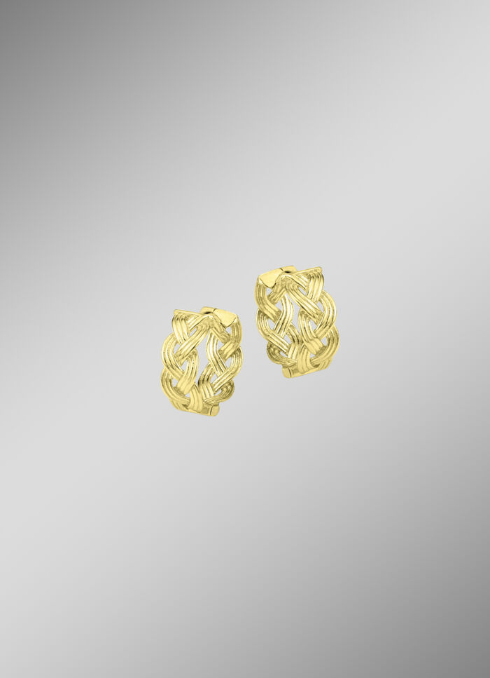 Geflochtene Creolen mit Scharnierschliesse 