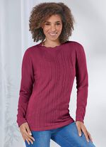 Pullover in sehr weicher Qualit&auml;t BROMBEERE