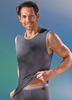 Pfeilring, Dreierpack Muskelshirts aus Feinripp, grafit 