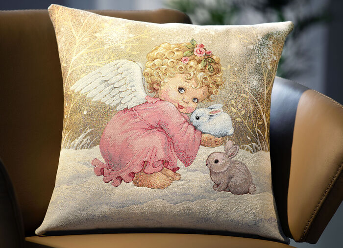 Kissenbezug Engel mit Reissverschluss 