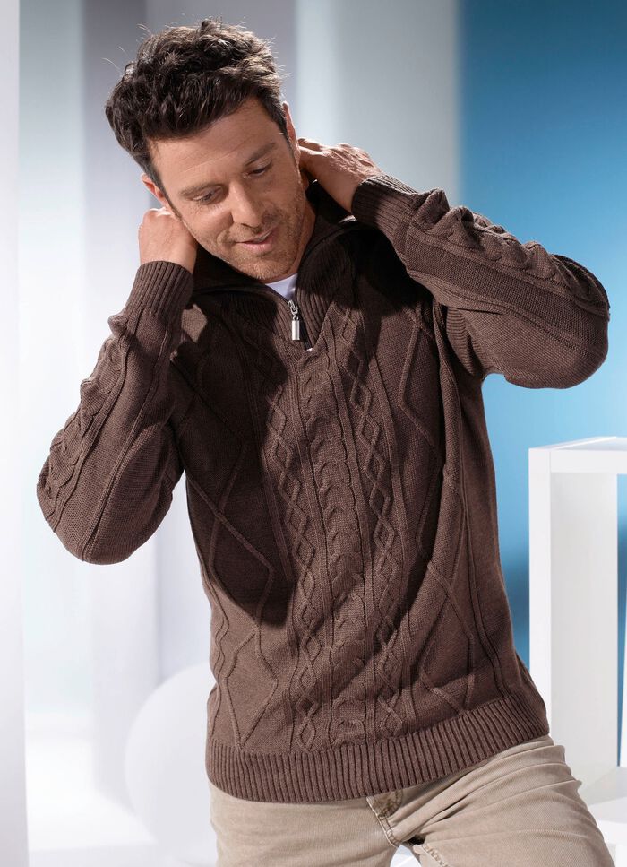 Troyer mit kurzem Reissverschluss in 3 Farben 