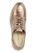 Schn&uuml;r-Sneaker aus genarbtem Nappaleder 