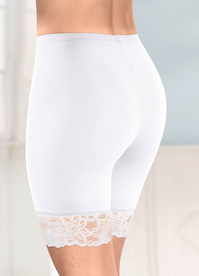 Zweierpack Longpants mit Spitze an den Beinabschl&uuml;ssen 