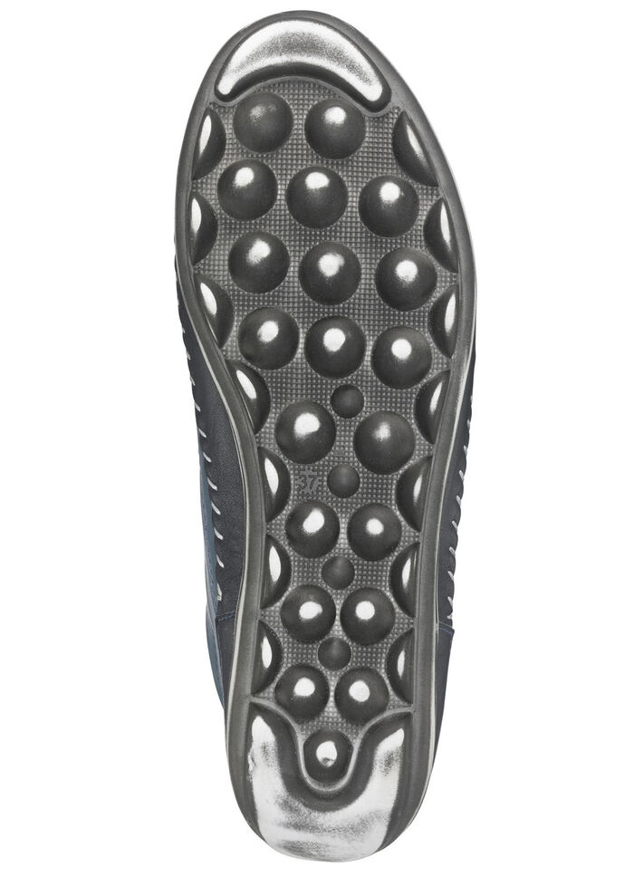 Gemini Mokassin-Bootie mit Knitter-Struktur BLAU