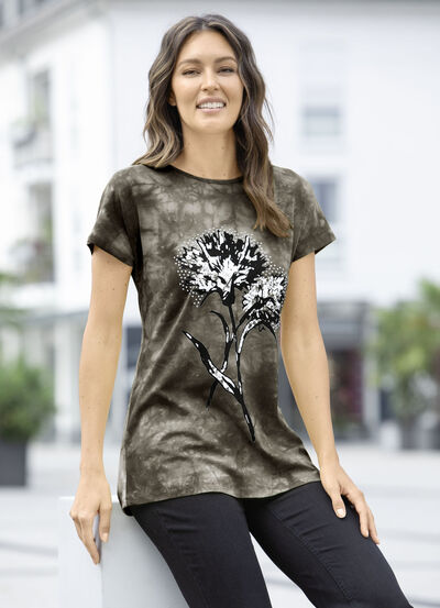 Shirt in Batik-Optik in 2 Farben 