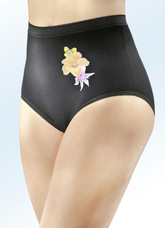 F&uuml;nferpack Slips mit Blumenmotiv 