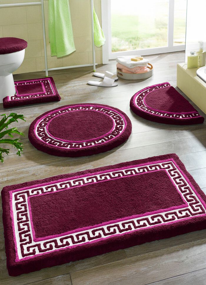 Badteppiche mit M&auml;ander-Bord&uuml;re 