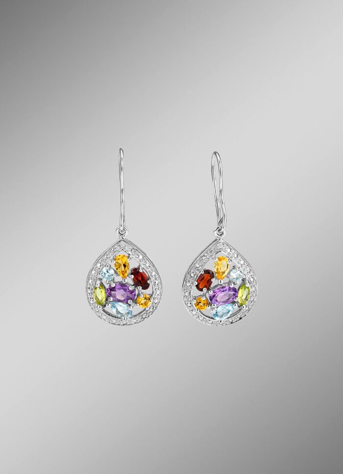 Zeitlose Sch&ouml;nheit: Garnitur mit Diamant und Edelsteinen 