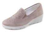 ELENA EDEN, bequeme Damen-Slipper, Weite H, mit herausnehmbarem Fussbett TAUPE