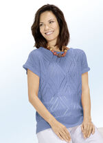 Pulli mit Leinenanteil JEANSBLAU