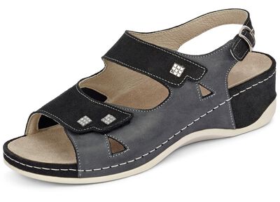 Mubb, bequeme Damen-Sandalen, Weite H, mit herausnehmbarem Fussbett 