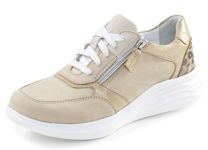 ELENA EDEN, trednige Damen-Sneaker, Weite H, mit herausnehmbarem Fussbett BEIGE