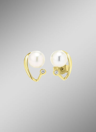 Klassische Eleganz: Ohrstecker mit S&uuml;&szlig;wasser-Zuchtperlen 