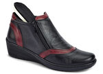 Gemini, bequeme Damen-Boots, Weite H, mit herausnehmbarem Fussbett SCHWARZ-CHIANTI