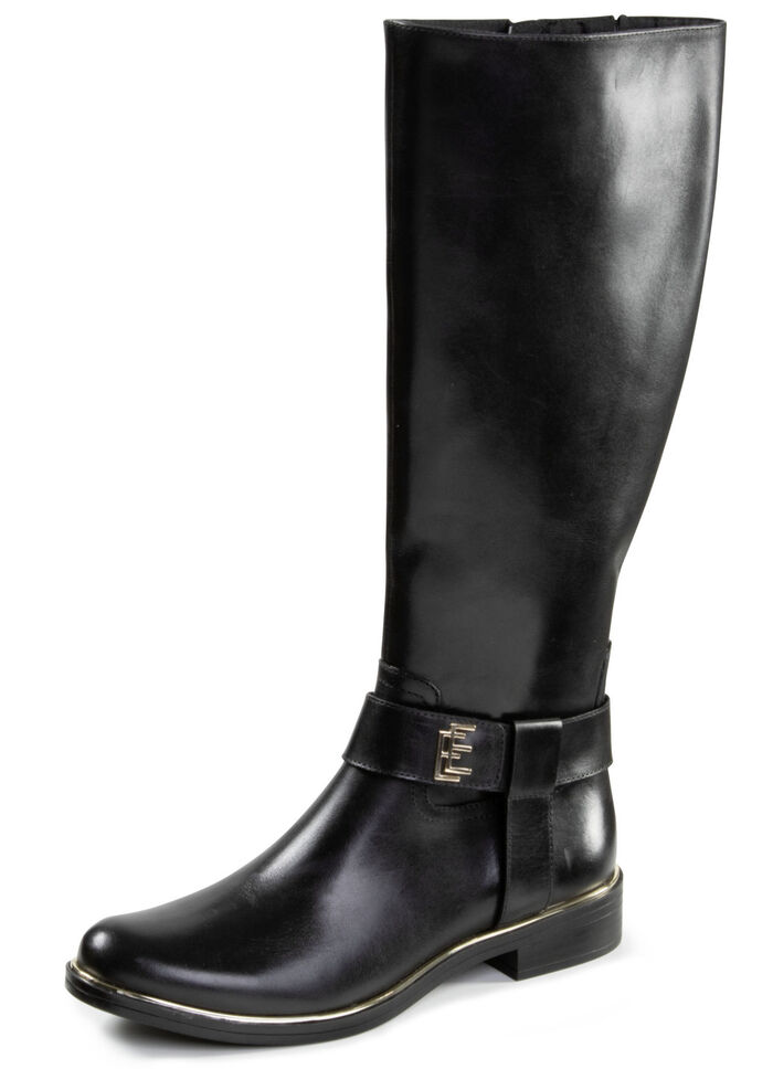 ELENA EDEN, trendige Damen-Stiefel, Winterschuhe, Weite G, mit Reißverschluss SCHWARZ