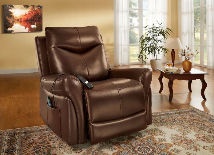 Bequemer Relaxsessel mit XXL-Sitzkomfort COGNAC