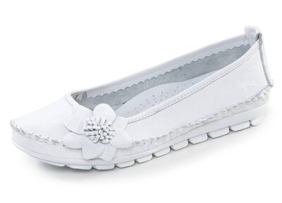 Gemini, schicke Damen-Ballerinas, Weite G, mit herausnehmbarem Fussbett 